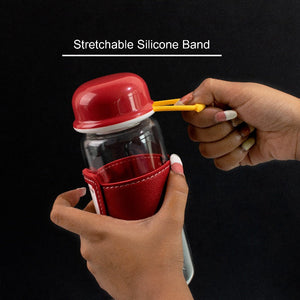 Sleeve With Note Transparent Glass Water Bottle Bottles June Trading   