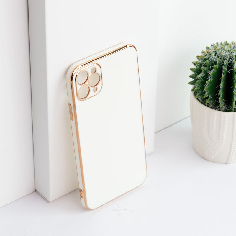 Apple iPhone 11 Pro Max Golden Edge Solid Color Cover – The