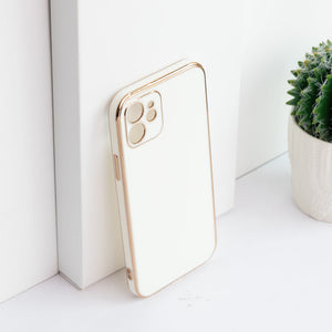 Apple iPhone 12 Golden Edge Solid Color Cover iPhone 12 June Trading   