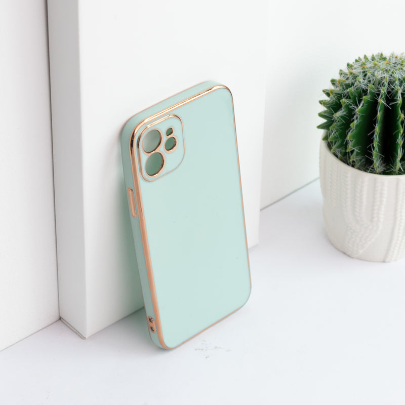 Apple Iphone Iphone 12 Mint Green Cover Aqua Blue Liquid Silicone