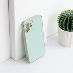 Apple iPhone 12 Golden Edge Solid Color Cover iPhone 12 June Trading   