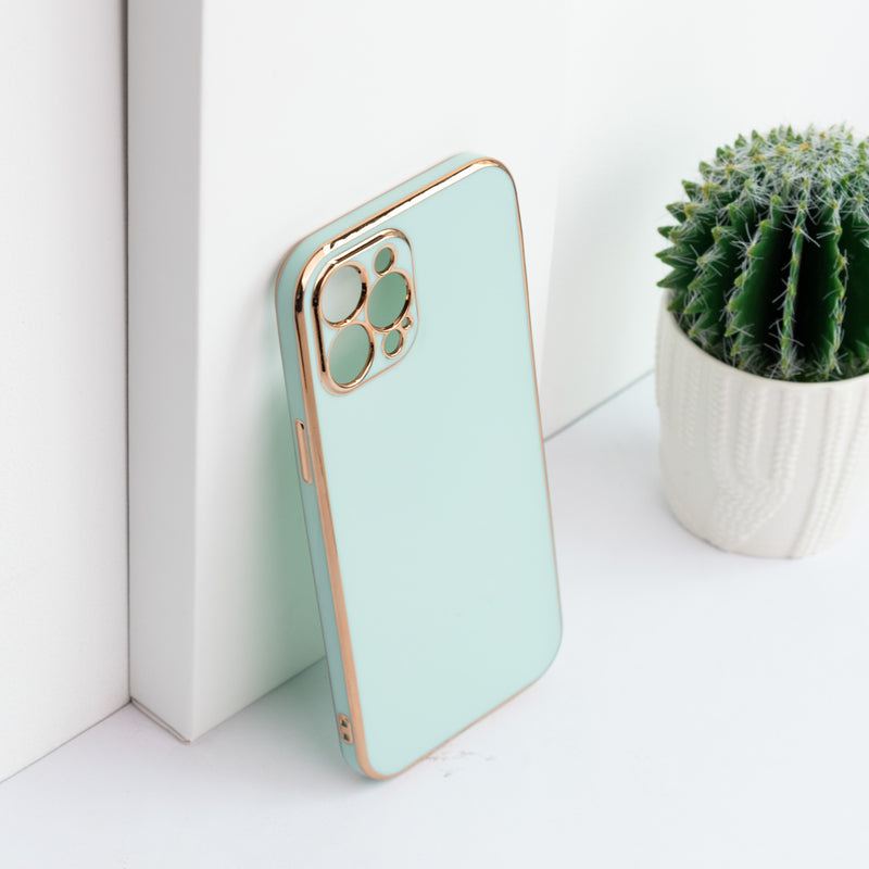 Apple iPhone 12 Pro Max Golden Edge Solid Color Cover iPhone 12 Pro Max June Trading   