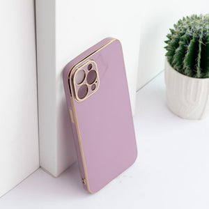 Apple iPhone 12 Pro Max Golden Edge Solid Color Cover iPhone 12 Pro Max June Trading   