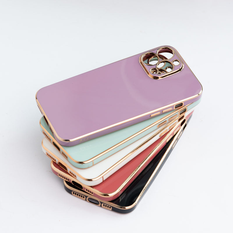 Apple iPhone 12 Golden Edge Solid Color Cover iPhone 12 June Trading   