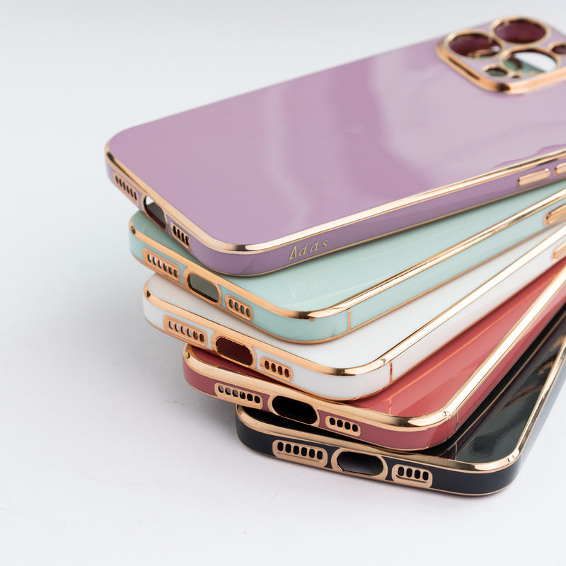 Apple iPhone 12 Pro Golden Edge Solid Color Cover iPhone 12 Pro June Trading   