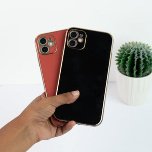 Apple iPhone 13 Pro Max Golden Edge Solid Color Cover iPhone 13 Pro Max June Trading   