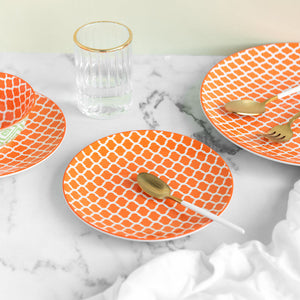 Sunset Orange Pattern Moroccan Starter Plate Starter Plates June Trading   