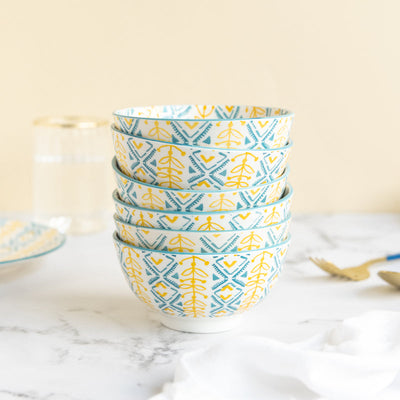 Colorful Designer Pattern Moroccan Bowl Bowls June Trading Set Of 6  