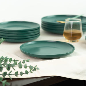 Matte Texture Ceramic Dinner Plate - Forest Green (9 Inches) Dinner Plates June Trading   