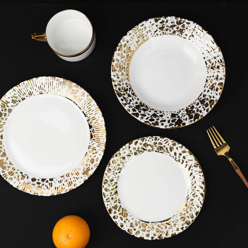 Aurulent Patch Design 18 Pieces Dinnerware Dinner Sets June Trading   