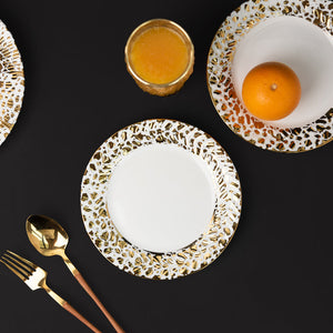 Aurulent Patch Design Crinkle Snack Plate (7 Inches) Starter Plates June Trading   