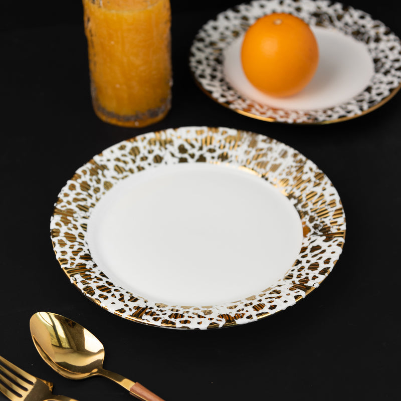 Aurulent Crinkle Serving Plate (8 Inches) Dinner Plates June Trading   