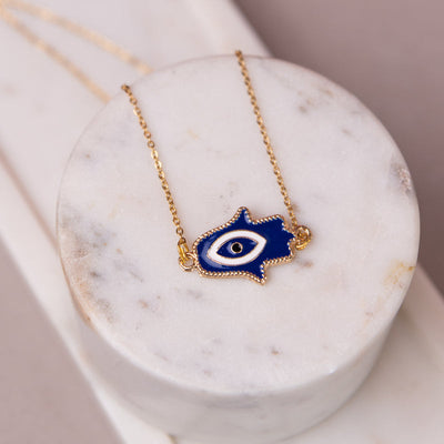 Ocean Blue Evil Eye - Necklace Necklace June Trading   