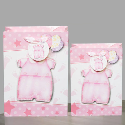 Pink Baby Gift Bag (Set of 4) Gift Bag June Trading Big  