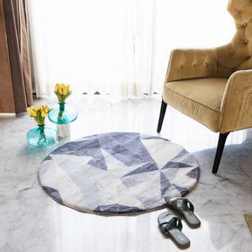 Abstract Round Wool Rug Rugs The June Shop   