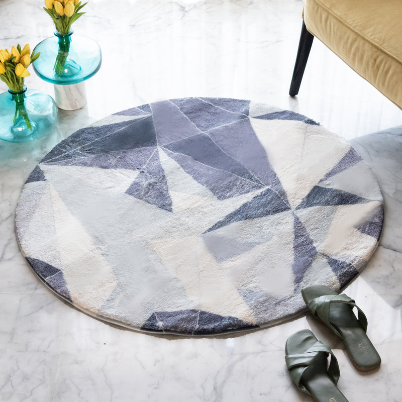 Abstract Round Wool Rug Rugs The June Shop   