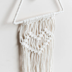 Decorative Macramé Handmade Wall Hanging With Fairy Lights Macrame June Trading   