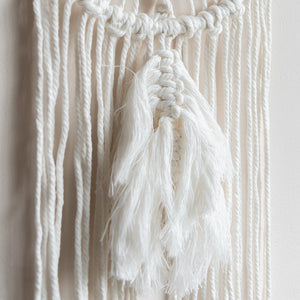 Layered Long Macrame Handmade Wall Hanging With Lights Macrame June Trading   