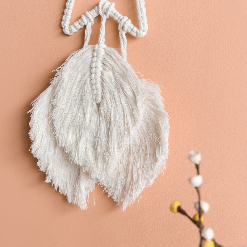 Star Macrame Handmade Wall Hanging With Fairy Lights Macrame June Trading   