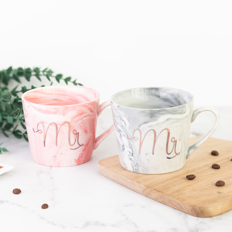 Marble Print Mr. & Mrs. Marble Coffee Mug Coffee Mugs June Trading   