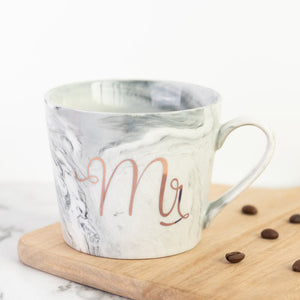 Marble Print Mr. & Mrs. Marble Coffee Mug Coffee Mugs June Trading Mr. Grey  