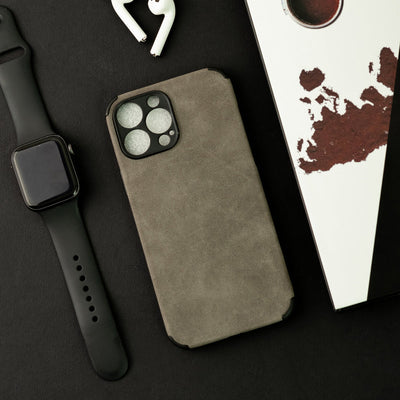 Ash Black Suede Finish Luxury iPhone Case Mobile Phone Cases June Trading iPhone 12 Pro Max  