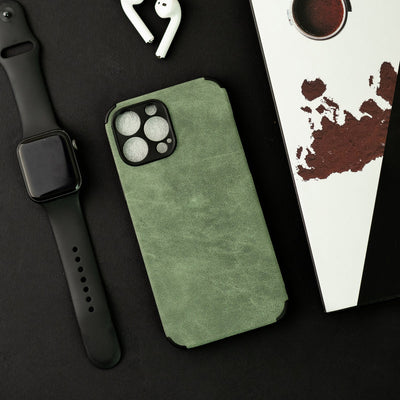 Hunter Green Suede Finish Luxury iPhone Case Mobile Phone Cases June Trading iPhone 12 Pro Max  