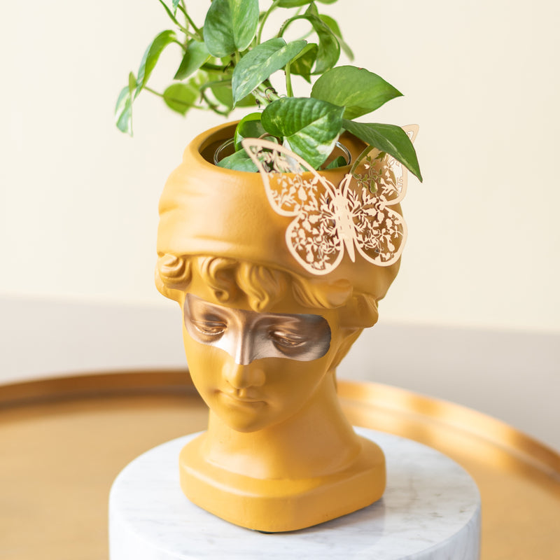 Mystical Greek Vase with Butterfly Artifacts June Trading Amber Gold  