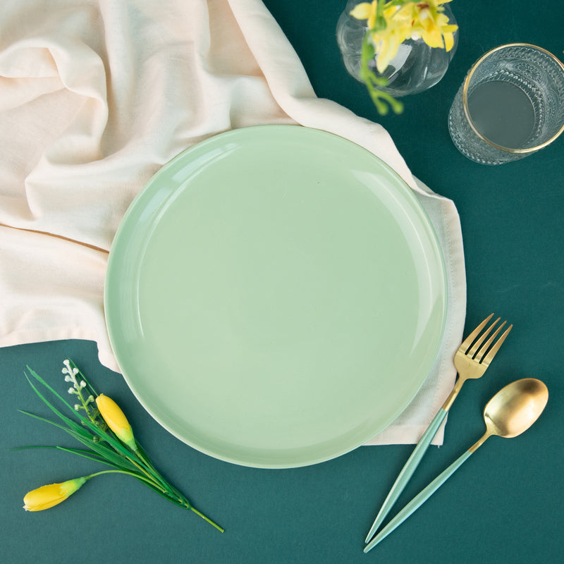 Fern Green Glossy Dinner Plate (10 Inches) Dinner Plates June Trading   