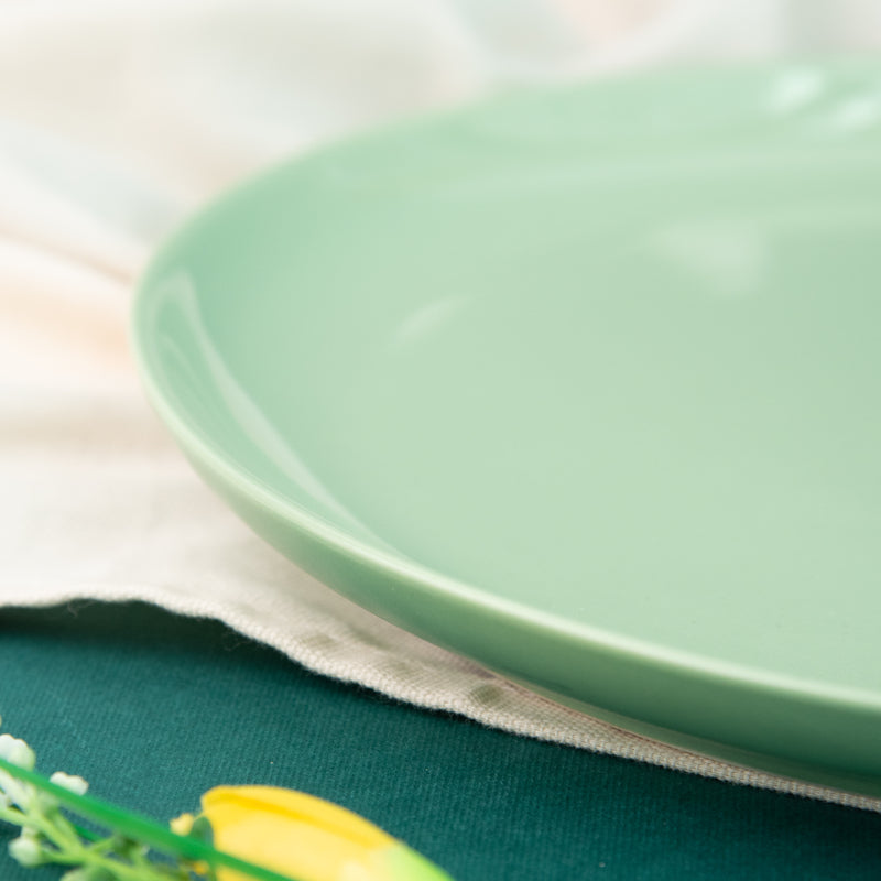 Fern Green Glossy Dinner Plate (10 Inches) Dinner Plates June Trading   