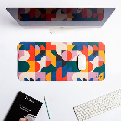 Vivid Geometric Pattern Versatile Desk Mat