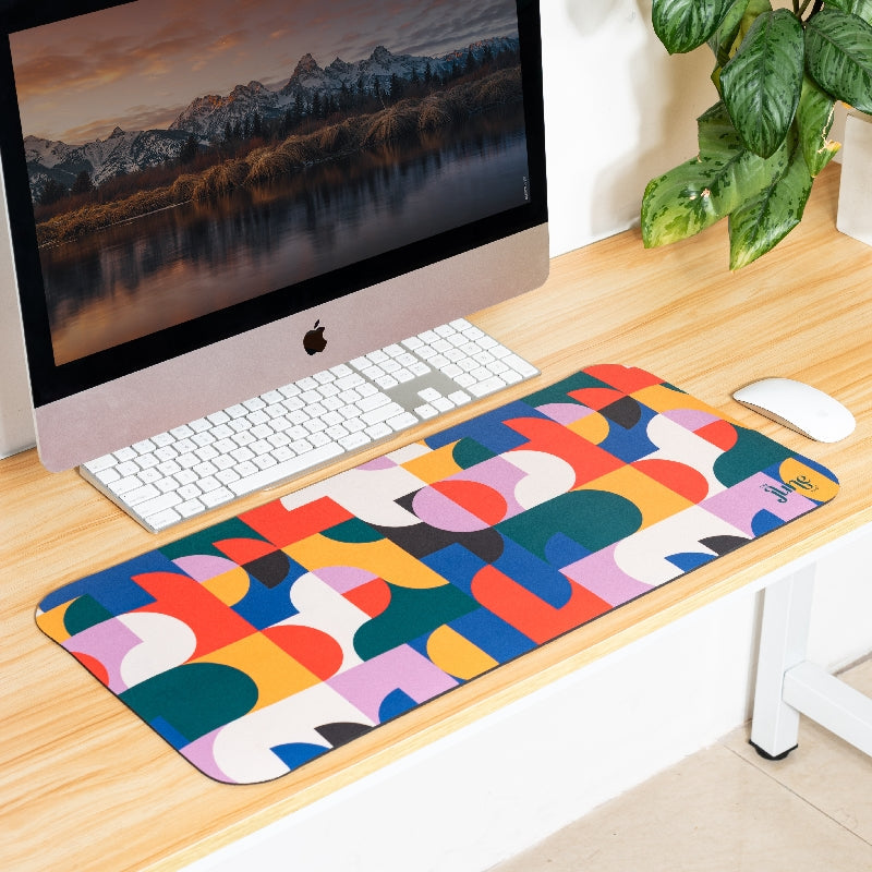 Vivid Geometric Pattern Versatile Desk Mat