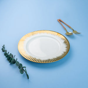 Aurulent Crimped Edge Dinner Plate (10 Inches) Dinner Plates June Trading   