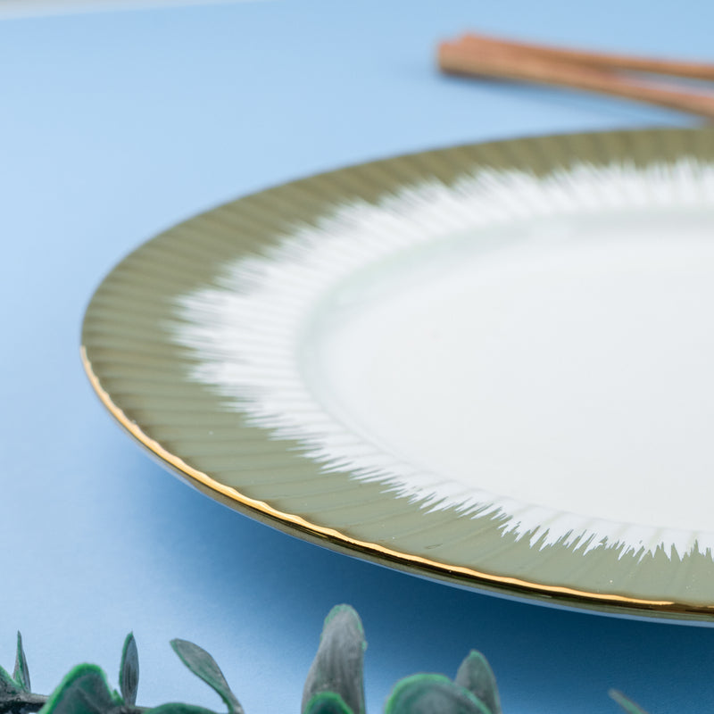 Aurulent Crimped Edge Dinner Plate (10 Inches) Dinner Plates June Trading   