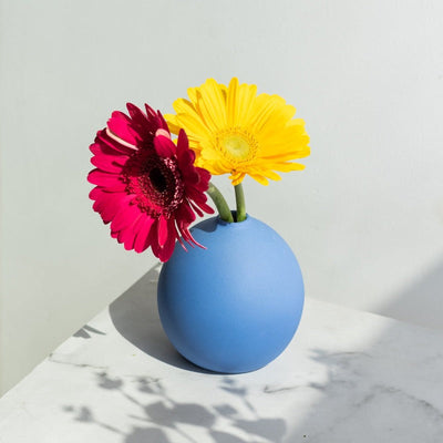 Persian Blue Round Vase Vases June Trading   