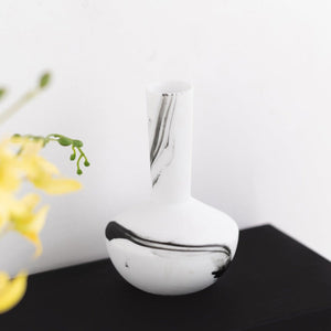 Black On White Texture Table Vase Vases June Trading   