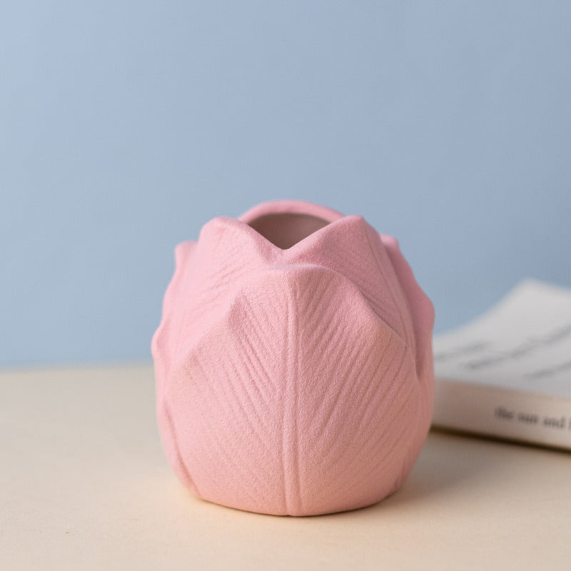 Lotus Bud Ceramic Vase Vases June Trading   