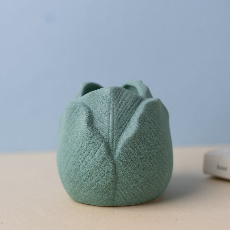 Lotus Bud Ceramic Vase Vases June Trading   