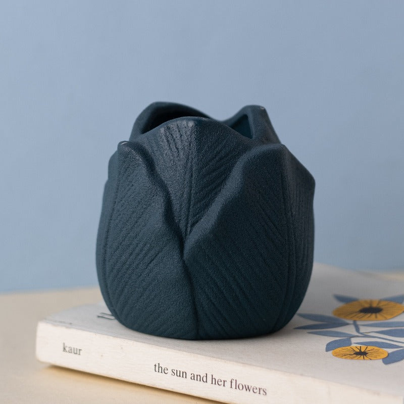 Lotus Bud Ceramic Vase Vases June Trading   