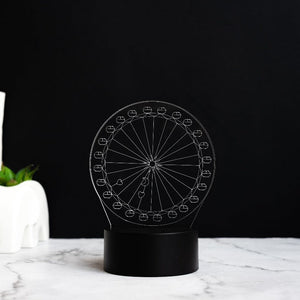 Ferris Wheel 3D Light 3D Lights June Trading Black Base  