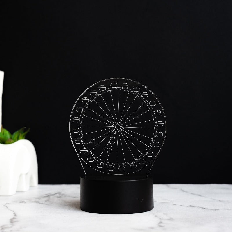 Ferris Wheel 3D Light 3D Lights June Trading Black Base  