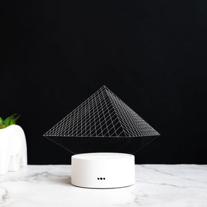 Louvre Museum Neon 3D Light 3D Lights June Trading White Base  
