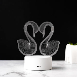 Swan 3D Light 3D Lights June Trading White Base  