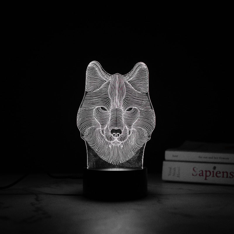 Wolf Neon 3D Light 3D Lights June Trading   