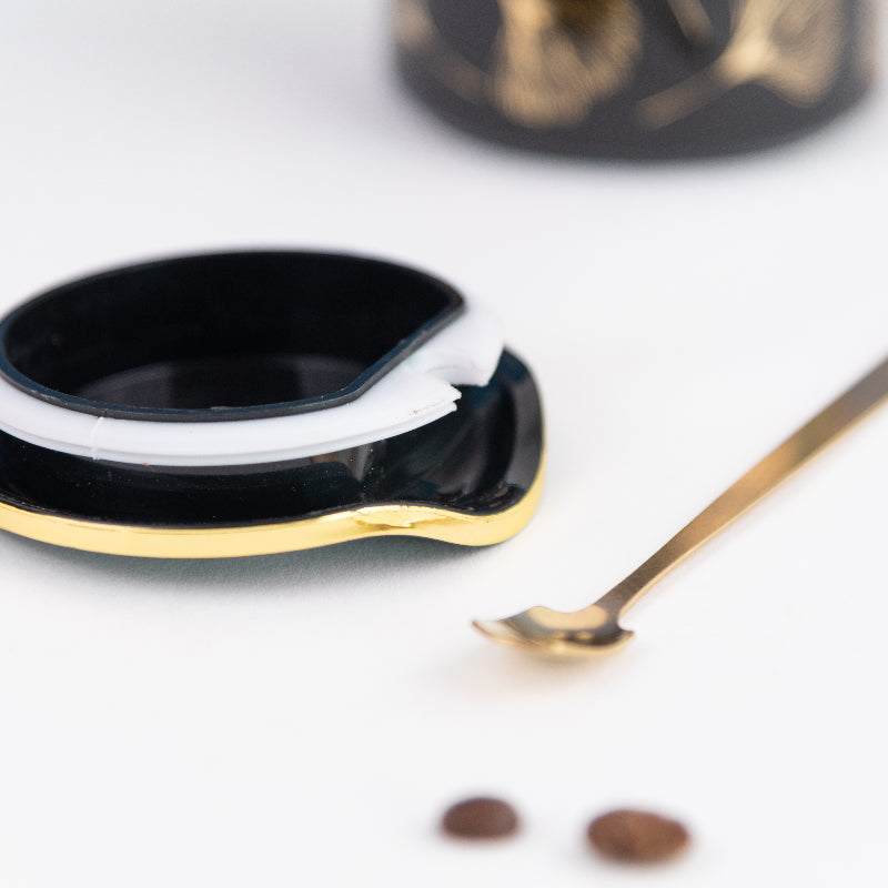 Ornate Accent Mug With Lid & Spoon Coffee Mugs June Trading   