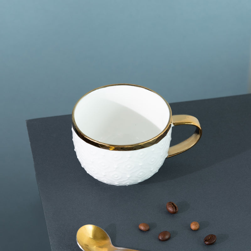 Aurulent Accent Embossed Cup Tea Cups June Trading   