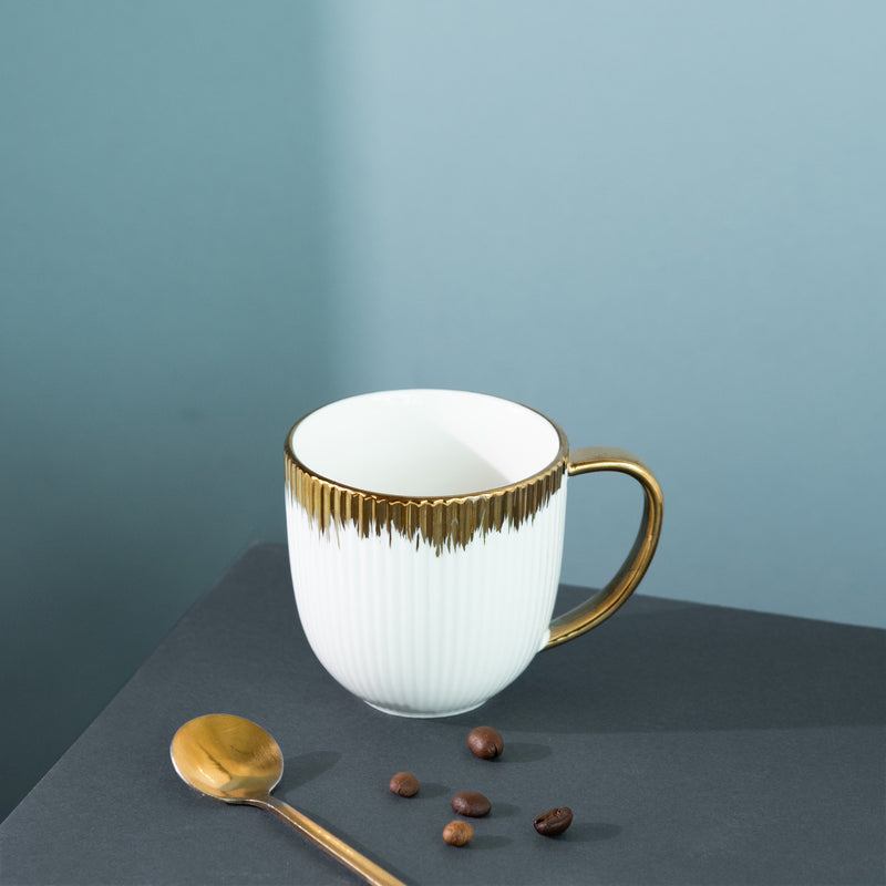 Aurulent Accent Ripple Effect Cup Coffee Mugs June Trading   