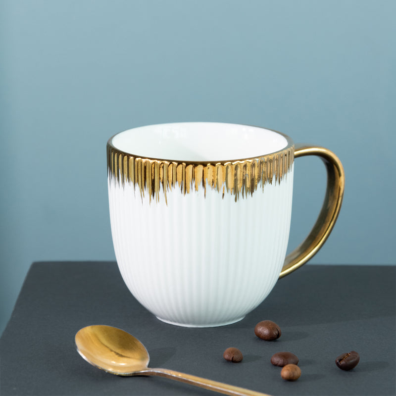 Aurulent Accent Ripple Effect Cup Coffee Mugs June Trading   