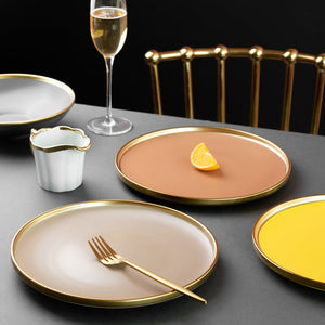 Gold Edge Suave Dinner Plate Dinner Plates June Trading   