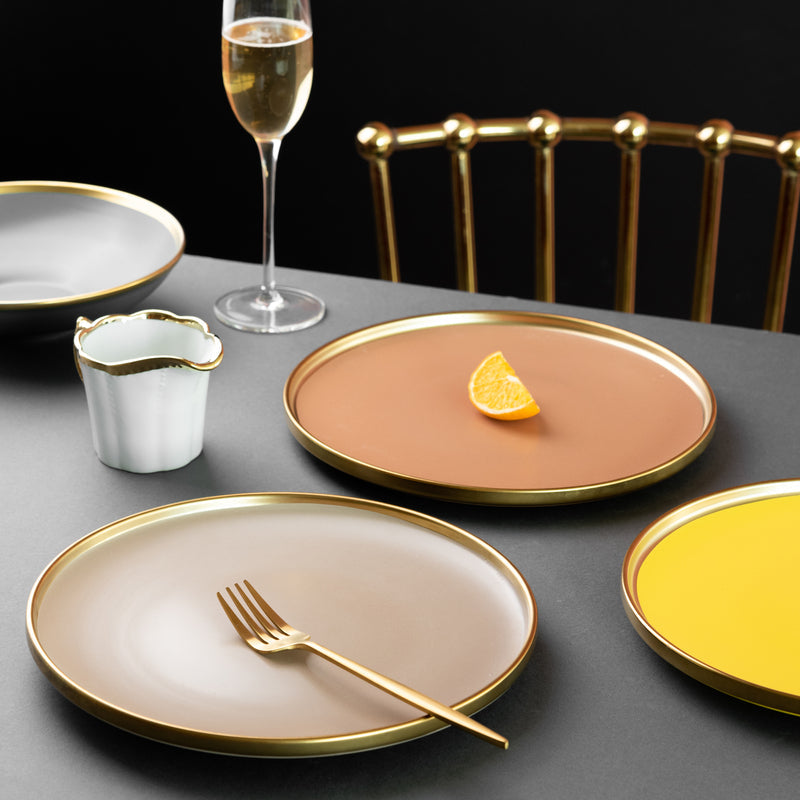 Gold Edge Suave Dinner Plate Dinner Plates June Trading   